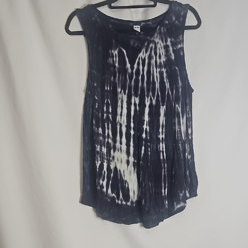 Old Navy Blue and White Sleeveless Tank Top